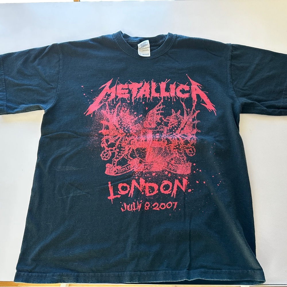 Metallica Vintage Sick Of The Studio Again London 2007 T Shirt In Medium
